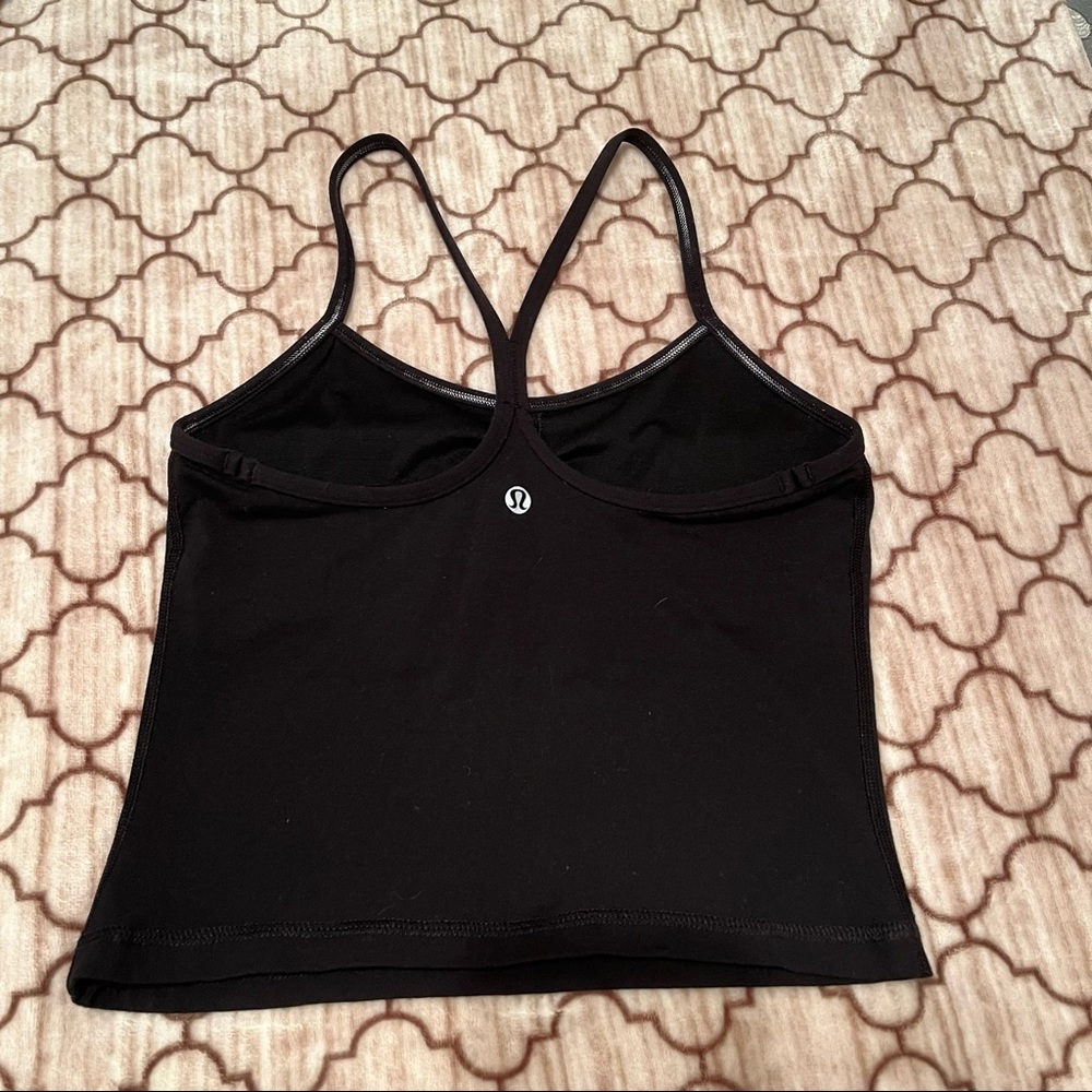 Lululemon Power Y Tank in Black Cropped